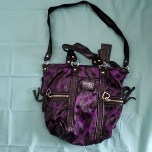 Coach Poppy purple  Ocelot purse